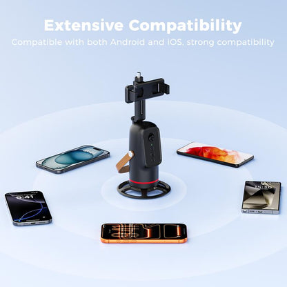 Smart 360° AI Auto Face Tracking Tripod – No App Required