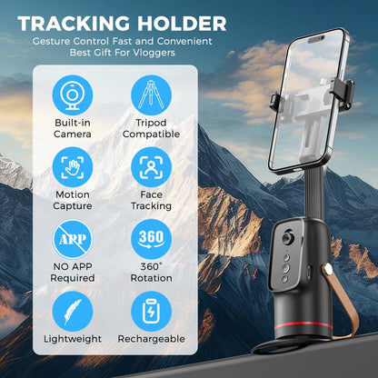 Smart 360° AI Auto Face Tracking Tripod – No App Required