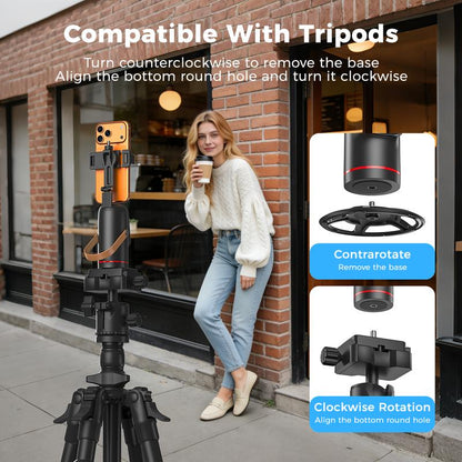 Smart 360° AI Auto Face Tracking Tripod – No App Required